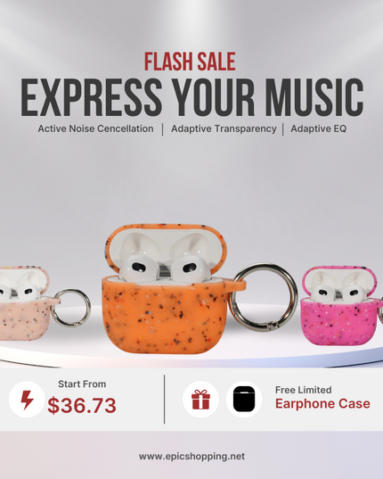 Luminous Floral Protective Cover Silicone Headphone Case