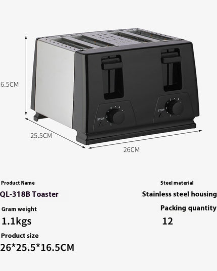 Home Breakfast Bread Maker Toaster One Machine Double Roast