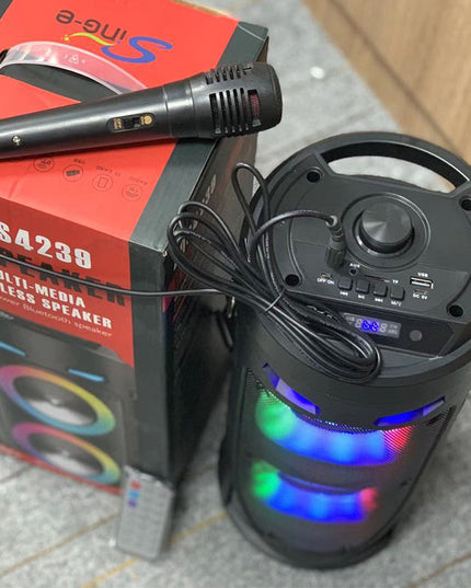 Portable Colorful Dual Horn Cannon With High Power Bluetooth Sound System