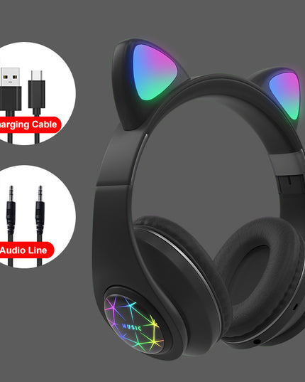 Cat ear wireless sports Bluetooth headset