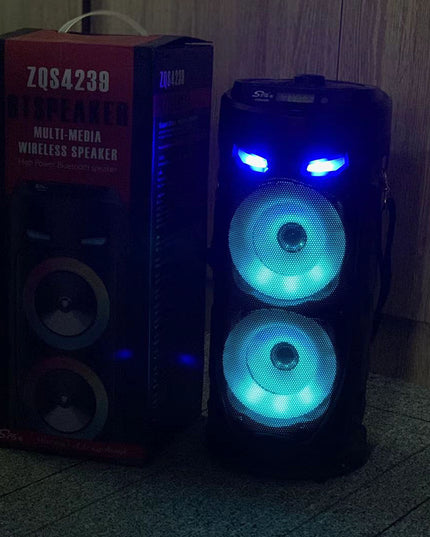 Portable Colorful Dual Horn Cannon With High Power Bluetooth Sound System