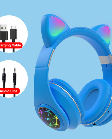 Cat ear wireless sports Bluetooth headset