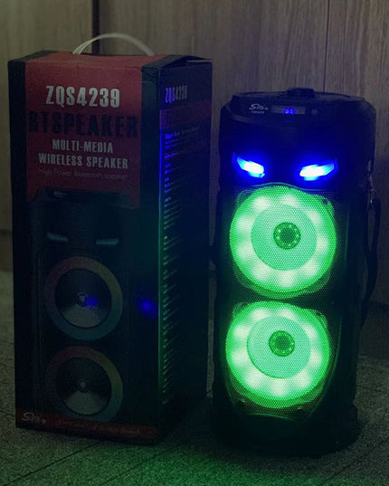 Portable Colorful Dual Horn Cannon With High Power Bluetooth Sound System