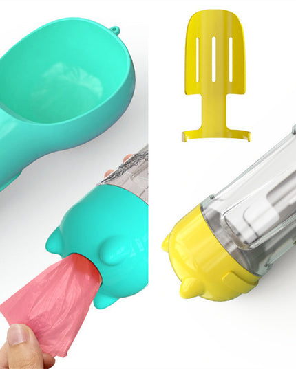 Pet Water Bottle Feeder Bowl Garbage Bag Storage