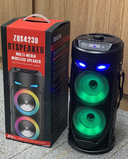 Portable Colorful Dual Horn Cannon With High Power Bluetooth Sound System