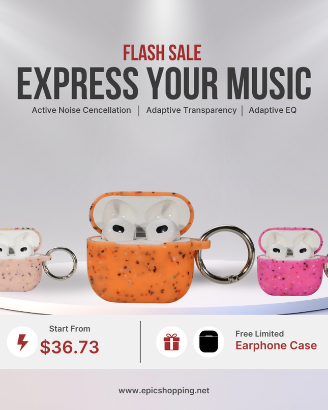 Luminous Floral Protective Cover Silicone Headphone Case