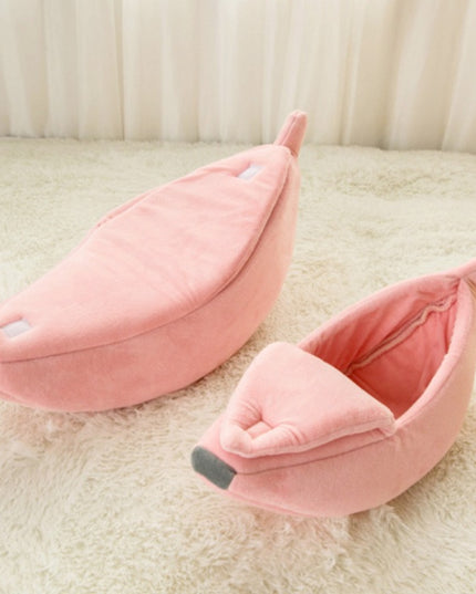 Pet House Dog Bed Banana Shape Dog House Cute Pet Kennel Nest Warm Dog Sofas Sleeping Bed