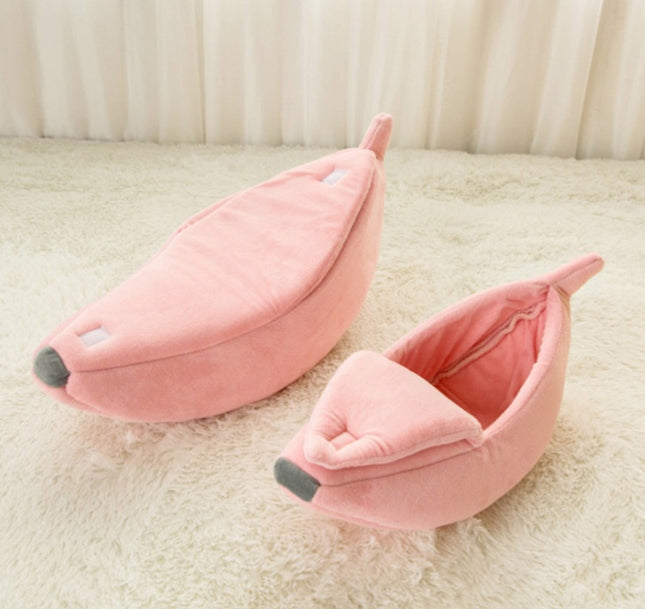 Pet House Dog Bed Banana Shape Dog House Cute Pet Kennel Nest Warm Dog Sofas Sleeping Bed