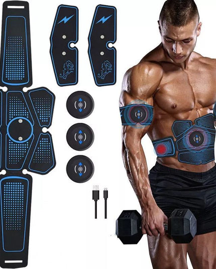 Abdominal muscle training with EMS fitness equipment