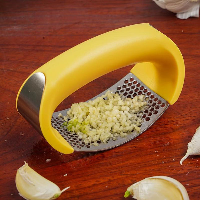 Stainless Steel Garlic Masher Garlic Press Household Manual Curve Fruit Vegetable