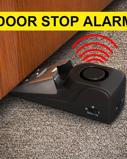 Electronic Burglar Alarm Intelligent Home Security Wedge Door Stop Alarm System Device Hotel Intruder Alert Detection