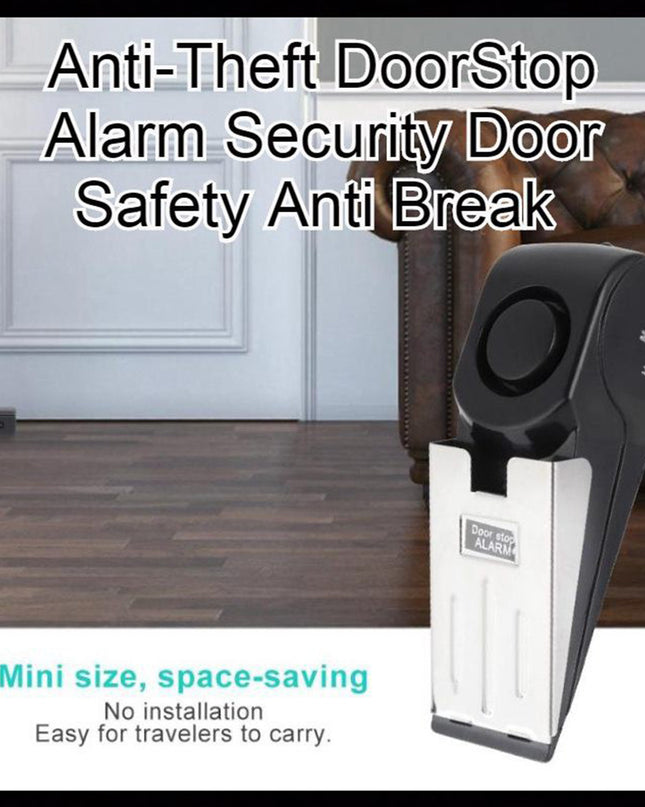 Electronic Burglar Alarm Intelligent Home Security Wedge Door Stop Alarm System Device Hotel Intruder Alert Detection