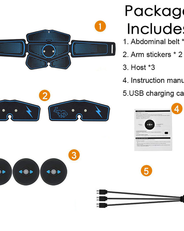 Abdominal muscle training with EMS fitness equipment