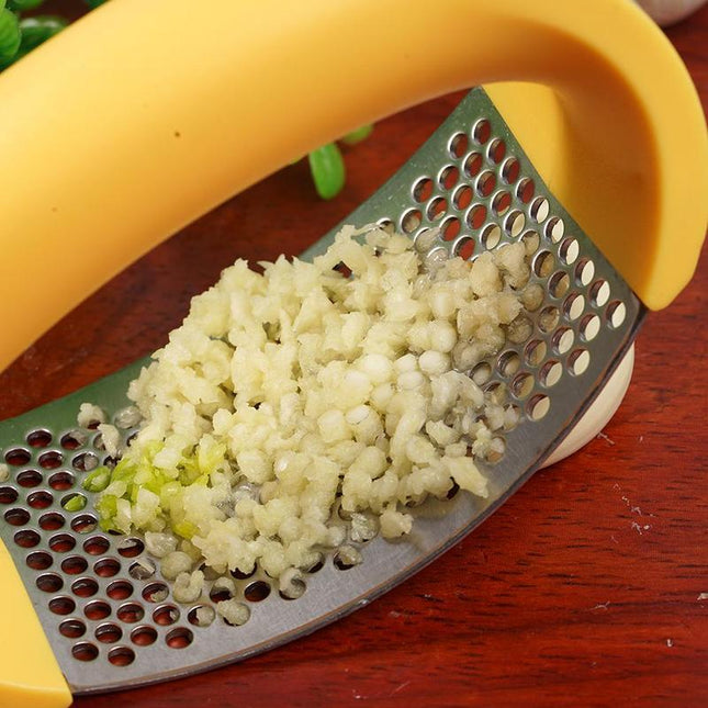 Stainless Steel Garlic Masher Garlic Press Household Manual Curve Fruit Vegetable