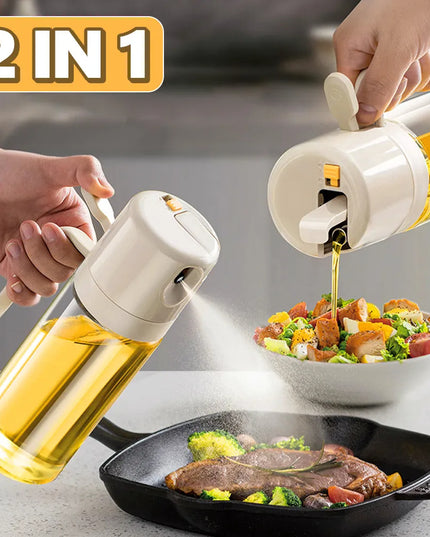 2 In 1 Oil Sprayer Bottle BBQ Cooking Oil Dispenser