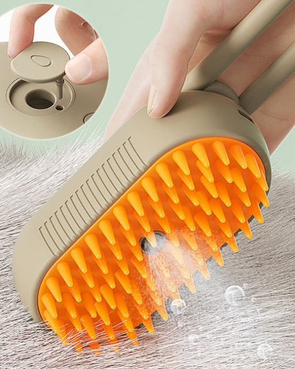 Cat Steam Brush Steamy Dog Brush 3 In 1 Electric Spray Cat Hair Brushes For Massage