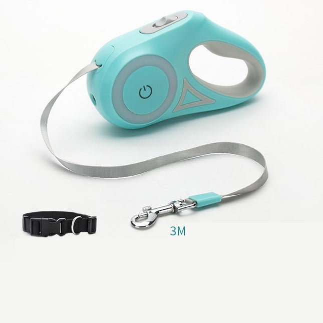 Dog Leash Retractable Leash And Dog Collar Spotlight Automatic