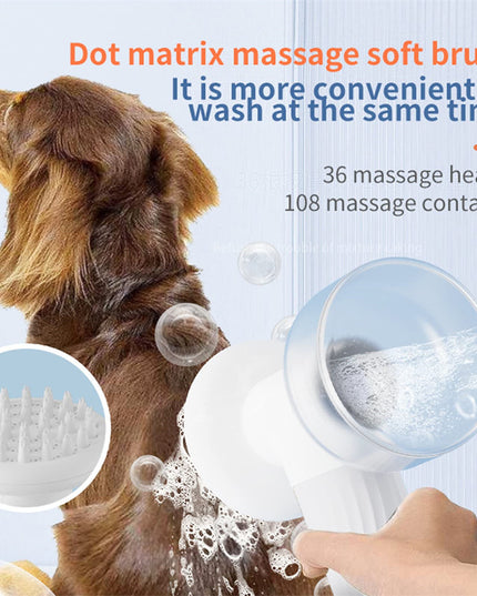 Automatic Foaming Dog Cat Bath Brush