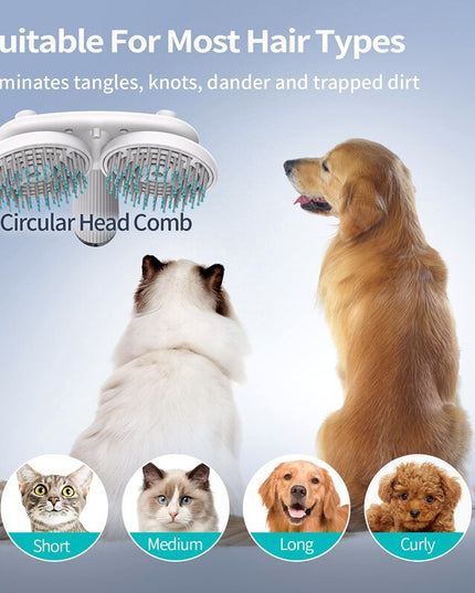 Pet Cat Brush Dog Slicker Brush Double-headed Negative Ion One-button Self Cleaning Dog Cat Hair Removal Pets Products