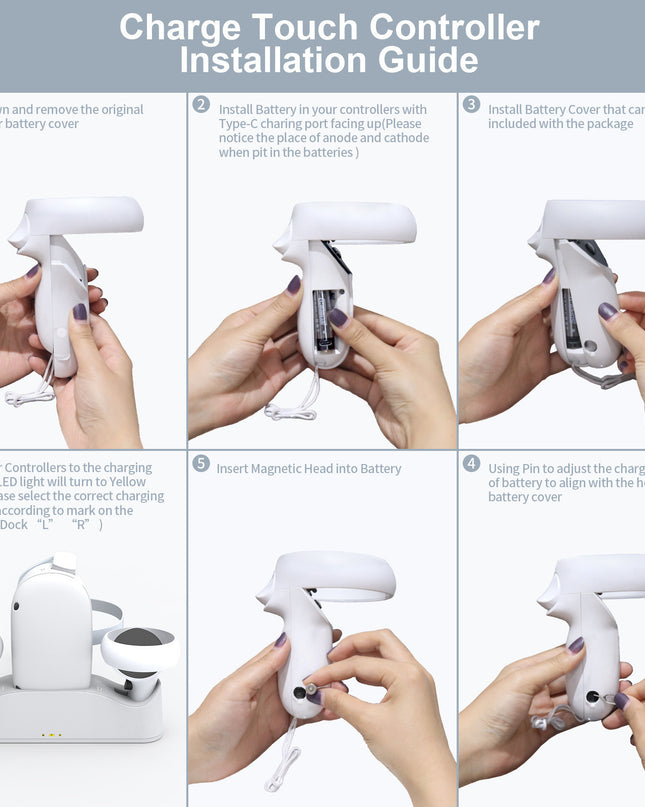 VR Glasses Handle Magnetic Charging Base