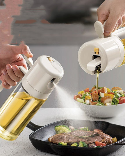 2 In 1 Oil Sprayer Bottle BBQ Cooking Oil Dispenser