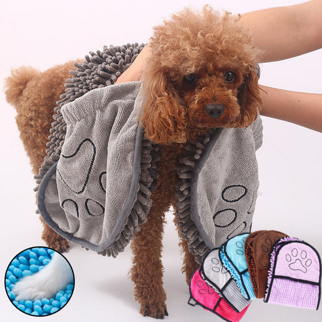 Dog Bathrobe Microfiber Bath Towels Quick-Drying