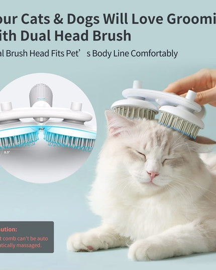 Pet Cat Brush Dog Slicker Brush Double-headed Negative Ion One-button Self Cleaning Dog Cat Hair Removal Pets Products