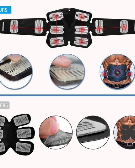 Abdominal muscle training with EMS fitness equipment