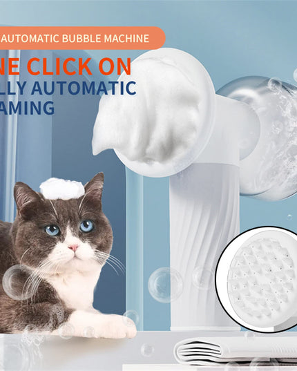 Automatic Foaming Dog Cat Bath Brush