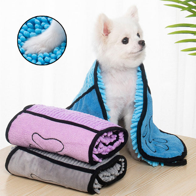 Dog Bathrobe Microfiber Bath Towels Quick-Drying