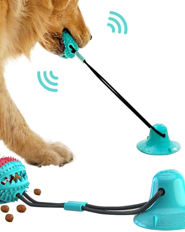 Dog Toys Silicon Suction Cup Tug Interactive Dog Ball Toy For Pet Chew Bite Tooth Cleaning Toothbrush Feeding Pet Supplies