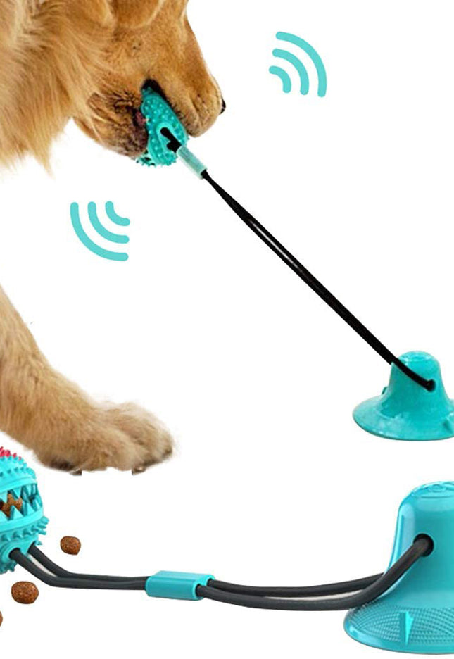 Dog Toys Silicon Suction Cup Tug Interactive Dog Ball Toy For Pet Chew Bite Tooth Cleaning Toothbrush Feeding Pet Supplies