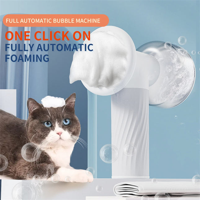 Automatic Foaming Dog Cat Bath Brush