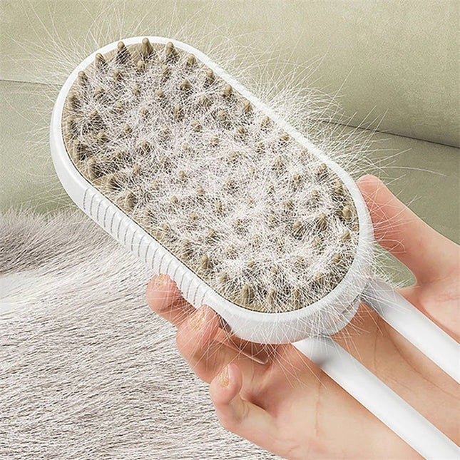 Cat Steam Brush Steamy Dog Brush 3 In 1 Electric Spray Cat Hair Brushes For Massage