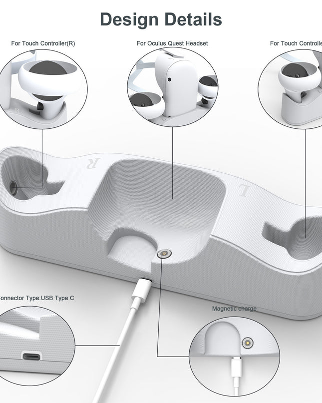 VR Glasses Handle Magnetic Charging Base